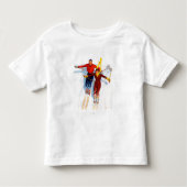 Couple Downhill Skiing Kleinkind T-shirt (Vorderseite)