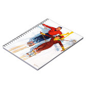 Couple Downhill Skiing Notizblock (Linke Seite)