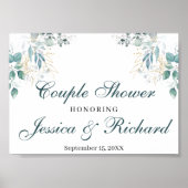 Couple Dusche Begrüßungszeichen Poster (Vorne)