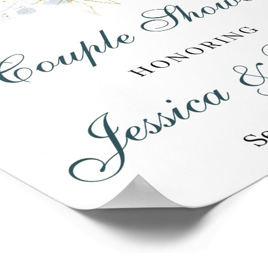 Couple Dusche Begrüßungszeichen Poster (Ecke)