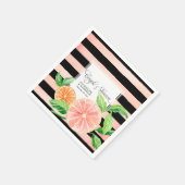 Couple Dusche Black Pink Grapefruit Orange Citrus Serviette (Ecke)