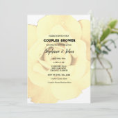 Couple Dusche Elfenbeinküste Rose Coole Hochzeit Einladung (Stehend Vorderseite)