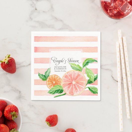 Couple Dusche Modernes Rosa Grapefruitfrüchte Oran Serviette (Beispiel)