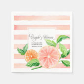 Couple Dusche Modernes Rosa Grapefruitfrüchte Oran Serviette (Vorderseite)