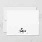 Couple Edgy Woodblock Grunge Note Card Mitteilungskarte (Vorderseite)