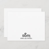 Couple Edgy Woodblock Grunge Note Card Mitteilungskarte (Vorne/Hinten)