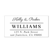 Couple Elegant Monogram Wedding Rücksendeadresse Permastempel (Design)