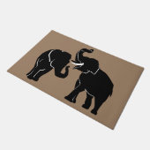 Couple Elephant Doormat Fußmatte (Schrägansicht)
