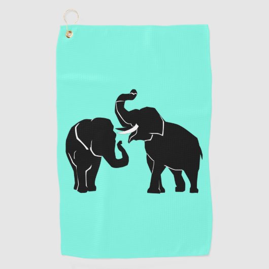Couple Elephant Golf Handtuch (Vorderseite)