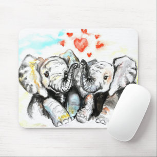 Couple Elephant Mouse Pad Mousepad