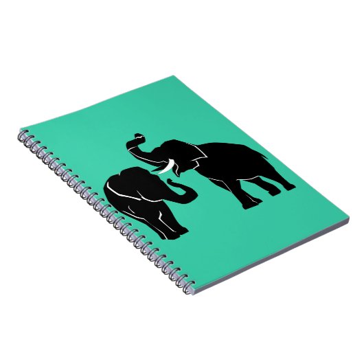 Couple Elephant Notebook Family - Farbe wählen Notizblock (Rechte Seite)