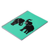 Couple Elephant Notebook Family - Farbe wählen Notizblock (Linke Seite)
