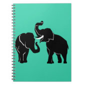 Couple Elephant Notebook Family - Farbe wählen Notizblock (Vorderseite)