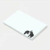 Couple Elephant Post it Notes Post-it Klebezettel (angewinkelt)