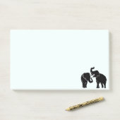 Couple Elephant Post it Notes Post-it Klebezettel (Auf Schreibtisch)