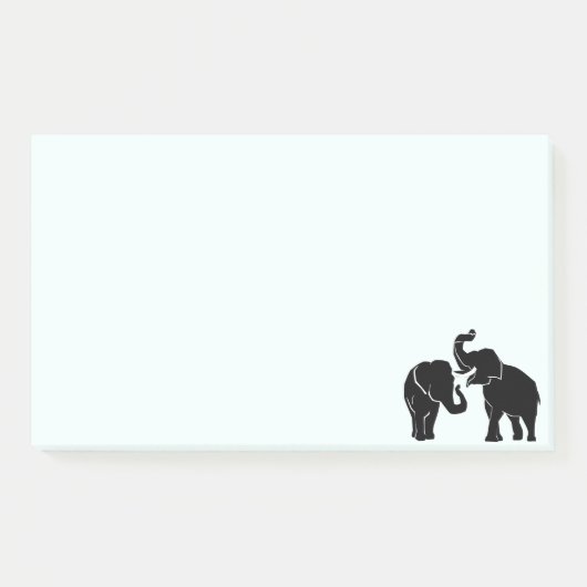 Couple Elephant Post it Notes Post-it Klebezettel (Vorderseite)