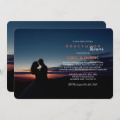 Couple Embracing Honeymoon Brautparty Einladung (Vorne/Hinten)