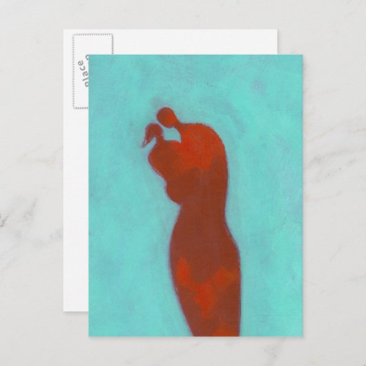 Couple Embracing Postkarte (Vorne/Hinten)