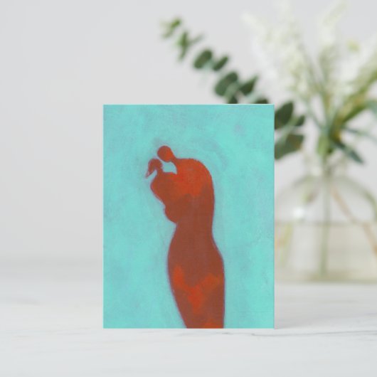 Couple Embracing Postkarte (Stehend Vorderseite)