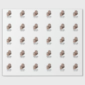 Couple face photo add name date simple wedding geschenkpapier (Flach)