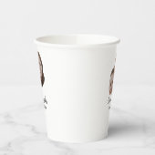 Couple face photo add name date simple wedding  pappbecher (Links)