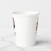 Couple face photo add name date simple wedding  pappbecher (Rechts)