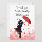 Couple first anniversary Personalized romantic  Feiertagskarte (Vorderseite)