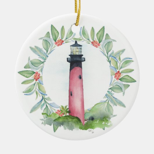 Couple First Christmas Ornament Jupiter Lighthouse (Vorne)