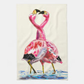 Couple Flamingo Küchentuch (Vertikal)