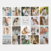 Couple Foto Collage Fleecedecke (Vorderseite (Horizontal))