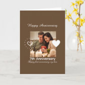 Couple Foto Collage Happy Wedding Jubiläum Karte (Gelbe Blume)