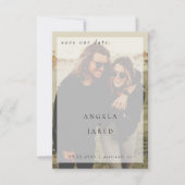 Couple Foto Cream Wedding Rettete unser Datum Save The Date (Vorderseite)