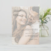 Couple Foto Doing the Dang Thing Modern Einladung (Stehend Vorderseite)