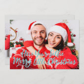 Couple Foto | Funny Holiday Gruß Feiertagskarte (Vorne/Hinten)