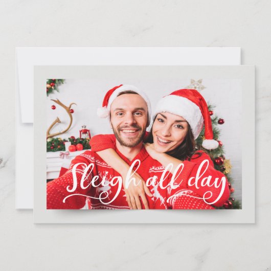 Couple Foto | Funny Holiday Gruß Feiertagskarte (Vorderseite)