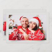 Couple Foto | Funny Holiday Gruß Feiertagskarte (Vorne/Hinten)