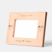 Couple Foto Hearts Monogram Wedding Anniversary Geätzte Rahmen (Links)