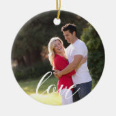 Couple Foto Keramik Ornament (Vorne)