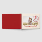 Couple Foto mit Briefmarke Logo Chinesische Hochze Gästebuch (Voll)