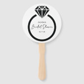 Couple Foto Modernes Brautparty Fächer (Rückseite)