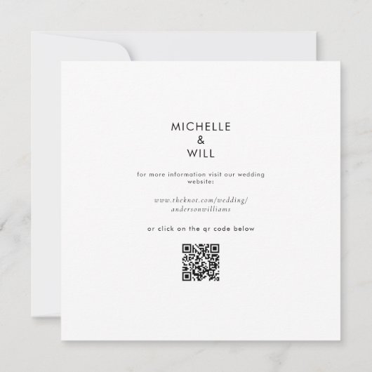 Couple Foto Monogram Modern Square Save the Date (Rückseite)