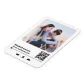 Couple Foto Music Plaque QR Code Wedite Einladung Magnet (Linke Seite)