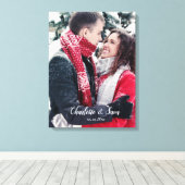 Couple Foto - Namen - Canvas Print Leinwanddruck (Insitu (Holzboden))