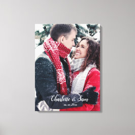 Couple Foto - Namen - Canvas Print Leinwanddruck