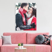 Couple Foto - Namen - Canvas Print Leinwanddruck (Insitu (Wohnzimmer))