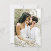 Couple Foto & Names Wedding Blank Vielen Dank Dankeskarte (Vorderseite)