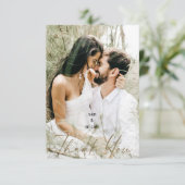 Couple Foto & Names Wedding Blank Vielen Dank Dankeskarte (Stehend Vorderseite)