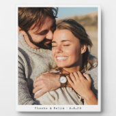 Couple Foto New Wedding Erinnerungen Easel Fotoplatte (Vorderseite)