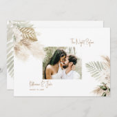 Couple Foto Pampas Einladung (Vorne/Hinten)