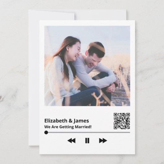 Couple Foto QR Code Einzigartige Einladung zur Hoc (Vorderseite)